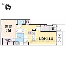 エバーエポック 1LDKの間取図画像