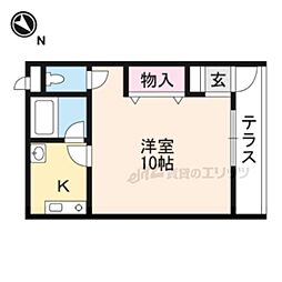 カーペンターハウス6 1Kの間取図画像