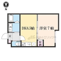 Fortuna打出浜 1DKの間取図画像
