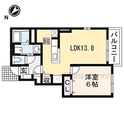 グランルシェ 1LDKの間取図画像