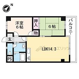 メゾン・ド・クレール 2LDKの間取図画像
