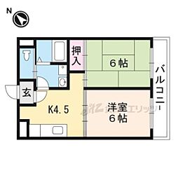 バローゼ7 2DKの間取図画像