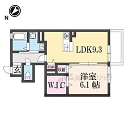 アンジェリック 1LDKの間取図画像