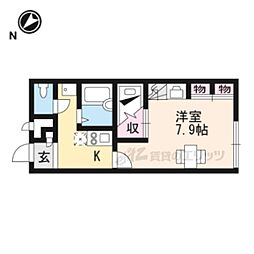レオパレスAoi2 1Kの間取図画像