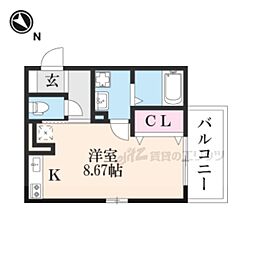 メゾン・ド・エトワール ワンルームの間取図画像