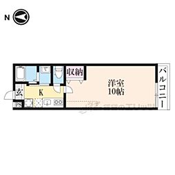 アークリード石山 1Kの間取図画像