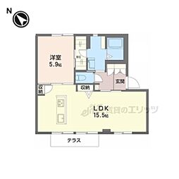 アメニティ21A 1LDKの間取図画像