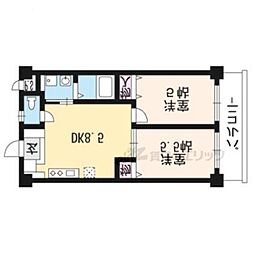 フォレストヒル 2DKの間取図画像