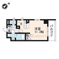 KDXレジデンス南草津 ワンルームの間取図画像