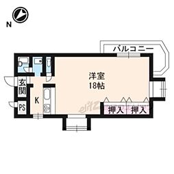 メゾン寿 ワンルームの間取図画像