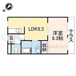 エトワール 1LDKの間取図画像