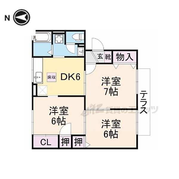 ルミエールますだ 102｜滋賀県米原市下多良３丁目(賃貸アパート3DK・1階・55.44㎡)の写真 その2