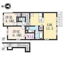 コージーコート・Ａ 203 ｜ 滋賀県長浜市木之本町黒田（賃貸アパート2LDK・2階・60.75㎡） その2