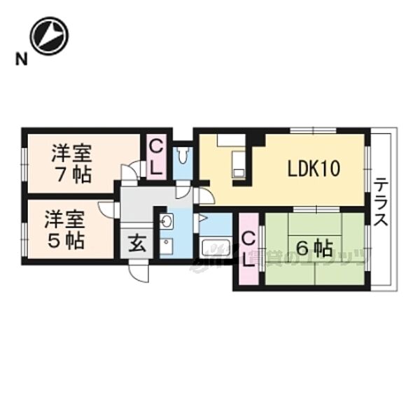 ブエナビスタ守山 101｜滋賀県守山市勝部４丁目(賃貸マンション3LDK・1階・68.06㎡)の写真 その2