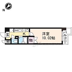アートプラザ124 1Kの間取図画像
