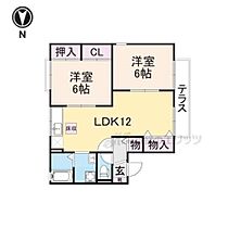 滋賀県彦根市野田山町（賃貸アパート2LDK・1階・56.17㎡） その2