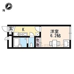 レオパレスK&K1 1Kの間取図画像
