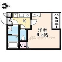 アークリード大津京 202 ｜ 滋賀県大津市皇子が丘２丁目（賃貸アパート1K・2階・25.30㎡） その2