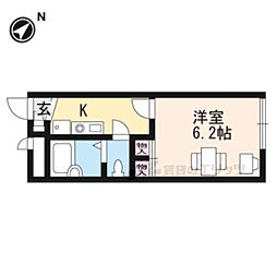 レオパレス芹美武 1Kの間取図画像