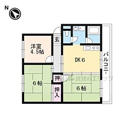 ハイツ清涼 3DKの間取図画像
