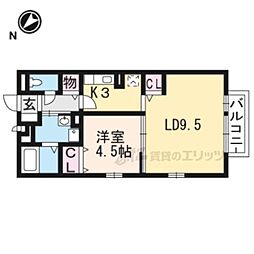 フェリス 1LDKの間取図画像