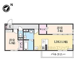 D-ROOM守山3丁目 2LDKの間取図画像