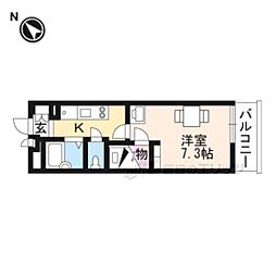 レオパレス彦根後三条 1Kの間取図画像