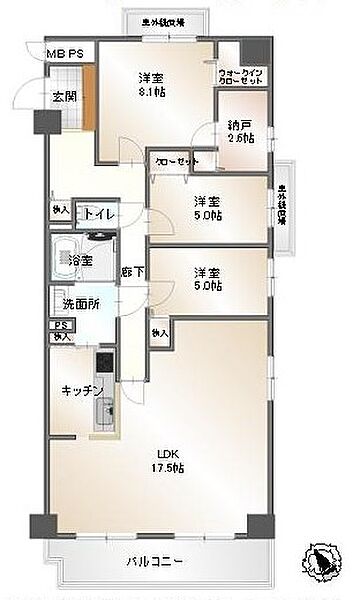 間取りを拡大表示