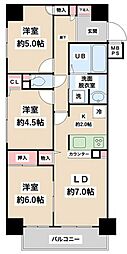 セザールスカイタワー銀座東 3LDKの間取図画像
