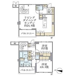 Brilliaist東雲キャナルコート 2LDKの間取図画像