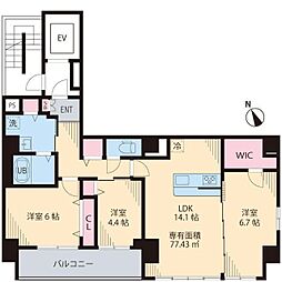 BENDICION 3LDKの間取図画像