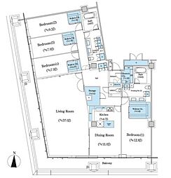 二番町センタービル 4LDKの間取図画像