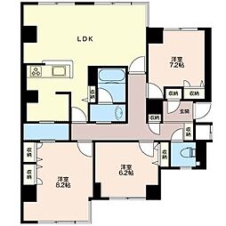 グリーンホームズ・1 3LDKの間取図画像