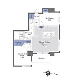 CONFORT池田山 2LDKの間取図画像