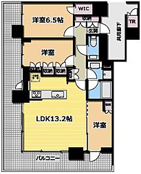 ザ・パークハウス晴海タワーズティアロレジデンス 3LDKの間取図画像