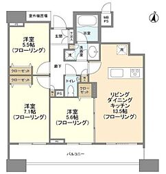 HF白金高輪レジデンス 3LDKの間取図画像