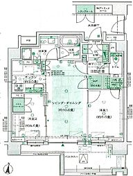 ザ・パークハウス東陽町翠賓閣 2LDKの間取図画像