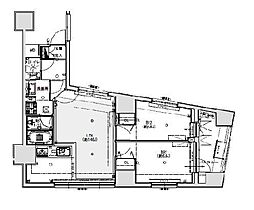 オープンレジデンシア銀座est 2LDKの間取図画像