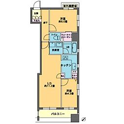 カスタリア人形町 1SLDKの間取図画像