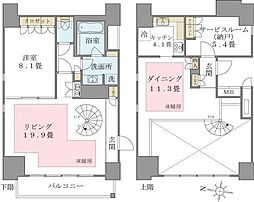 Brilliaist東雲キャナルコート 1SLDKの間取図画像