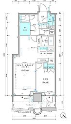 パークタワー勝どきミッド 1LDKの間取図画像