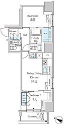 PARKAXIS神保町 2LDKの間取図画像