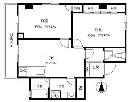 アール・平河町 2DKの間取図画像