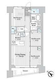 ザ・グランクラッセ日本橋イースト 3LDKの間取図画像