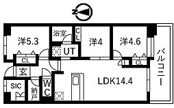 アクティ目黒駅前1号棟 3LDKの間取図画像
