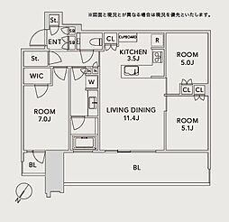 スカイズタワー&ガーデン 3LDKの間取図画像
