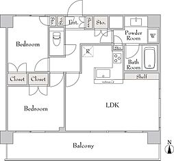 フォレシティ秋葉原 2LDKの間取図画像