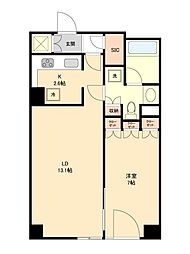 ジュールA 1LDKの間取図画像