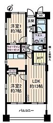サングランパ 2LDKの間取図画像