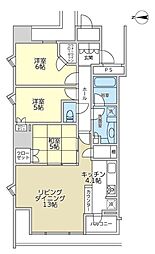 ワールドシティタワーズアクアタワーA4棟 3LDKの間取図画像